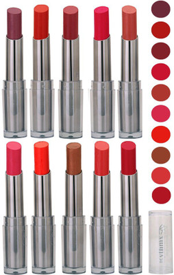 Rythmx Lipstick All Color Makeup Combo Kit (Pack of 10) 1018(Shade - 58)