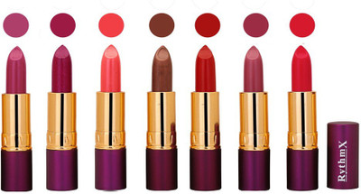 Rythmx Premium Lipstick Combo (Pack of 7)(Purple,Shimmer Mazanta,Pink,Brown,Red,Deep Purple,Neon Pink)
Rythmx Premium Lipstick Combo (Pack of 7)(Purple,Shimmer Mazanta,Pink,Brown,Red,Deep Purple,Neon Pink)