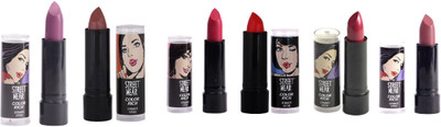 Street Wear Mystic Mauve_Berrylicious_PS Sexy_XOXO_Very Vampire_Pink Champagne Packof6 Lipstick(Multi, 4 g)
Street Wear Mystic Mauve_Berrylicious_PS Sexy_XOXO_Very Vampire_Pink Champagne Packof6 Lipstick(Multi, 4 g)
