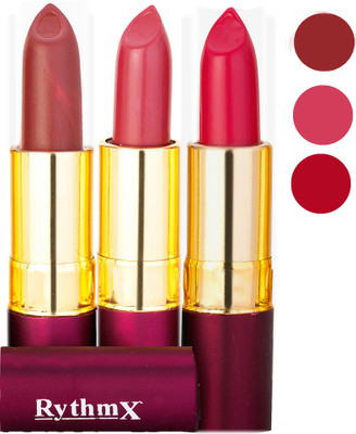 Rythmx Matte Lipstick Combo 411 421 435(Multicolor)