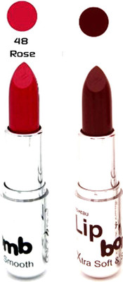 Color Fever Pink Maroon Lipstick Combo 01 48(Maroon, Rose, 8 g)