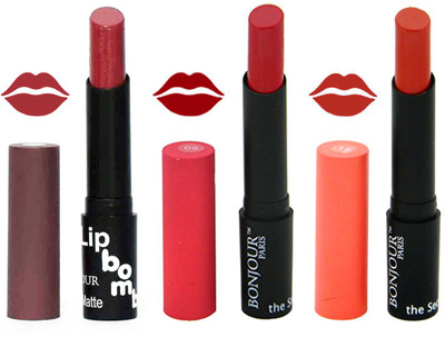 Bonjour Paris Super Matte Lipstick Combo 167(Multicolor,, 10.5 g)