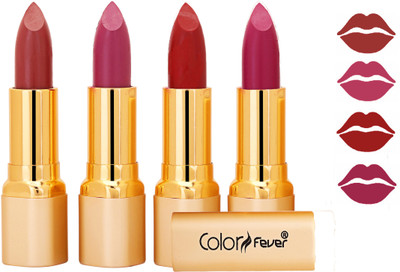 Color Fever Exclusive Long Lasting Intense Wear Matte Lipstick (Multicolor) 45(Mauve, Plum, Red, Purple, 16.8 g)
Color Fever Exclusive Long Lasting Intense Wear Matte Lipstick (Multicolor) 45(Mauve, Plum, Red, Purple, 16.8 g)