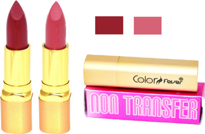 Color Fever Lipstick Brick Red Set 153(Wine, Brick Red, 8.4 g)