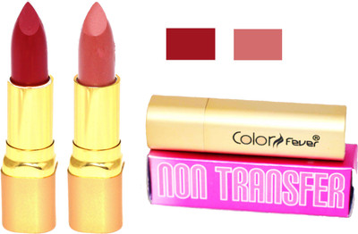 Color Fever Lipstick Dark Red Set 144(Nude, Dark Red, 8.4 g)