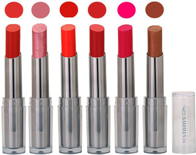 Rythmx Color Show Creamy Matte Lipstick (Pack of 6) 508(Shade-91)