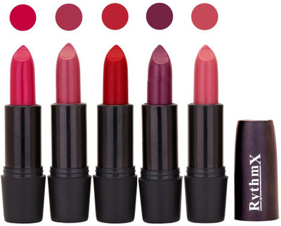 Rythmx Hi-Defination Matte Lipstick (Pack of 5) 2171(Multicolor,)