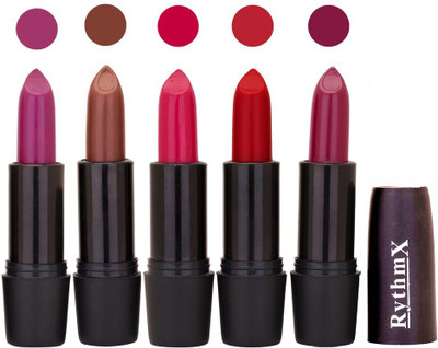 Rythmx Hi-Defination Matte Lipstick (Pack of 5) 2177(Multicolor,, 20 g)