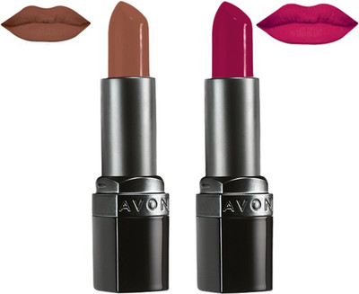 Avon Ultra Color Matte Shade Lipstick (set of 2 of 3.8 g each)(matte brown, matte berry)