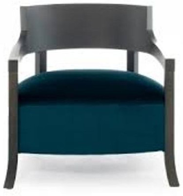 Black Square Solid Wood Living Room Chair(Finish Color - Mellamine Matt)