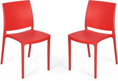 Nilkamal Plastic Living Room Chair(Finish Color - Red)