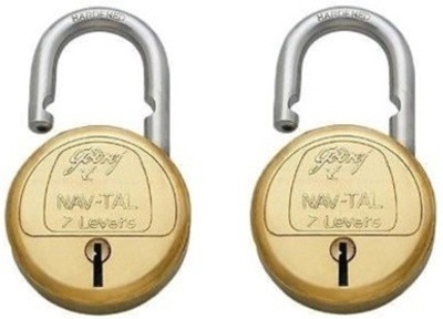 Godrej 7 Levers Deluxe Hardened Lock(Gold)