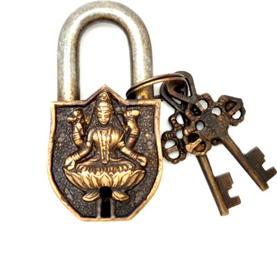 Handecor Laxmi Design Golden Padlock(Golden)