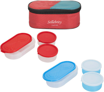 Sellebrity Rectangle 3 in 1 With 3 Boxes 6 Containers Lunch Box(1300 ml), Multicolor
Sellebrity Rectangle 3 in 1 With 3 Boxes 6 Containers Lunch Box(1300 ml), Multicolor