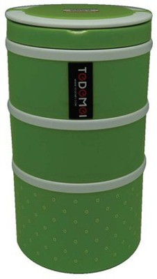 LoveHome 111-G 3 Containers Lunch Box(2000 ml), Green