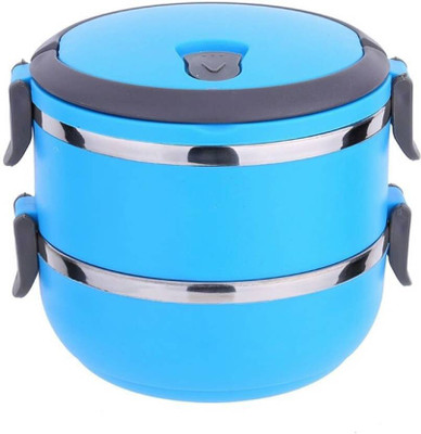Sayee cg-66537 2 Containers Lunch Box(1400 ml), Blue