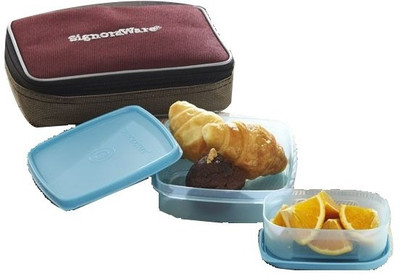 Signoraware 503 2 Containers Lunch Box(490 ml), Blue