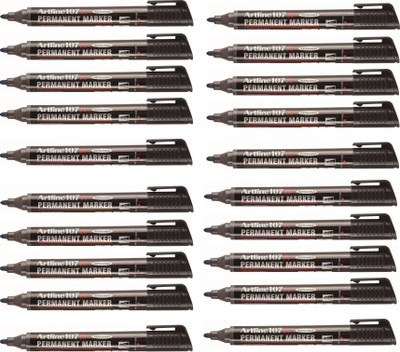 Artline Ek 107R Black(Set of 20, Black)