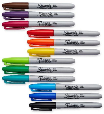 Sharpie Fine Point(Set of 12, Aqua, Berry, Black, Blue, Brown, Green, Lime, Orange, Purple, Red, Turquoise, Yellow)
Sharpie Fine Point(Set of 12, Aqua, Berry, Black, Blue, Brown, Green, Lime, Orange, Purple, Red, Turquoise, Yellow)