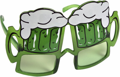 Atpata Funky Beer Mug (Goggle) Party Mask(Green, Pack of 1)