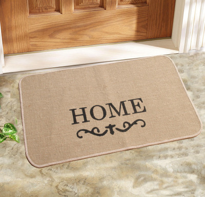 Saral Home Jute Bathroom Mat(Beige, Large)