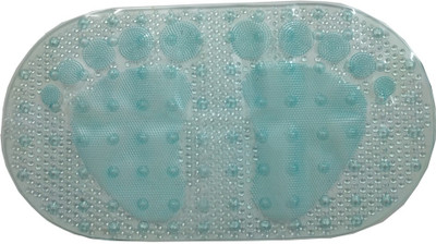 Arow PVC Bath Mat OVAL FOOT DESIGN(AQUA
