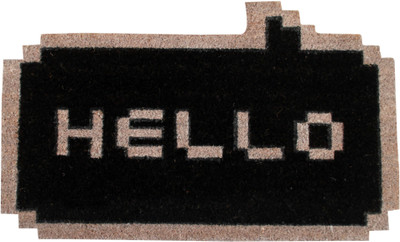 Saral Home Coir Door Mat(Black