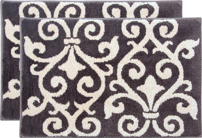 Riva Carpets Polyester Bath Mat Iron Gate(Brown