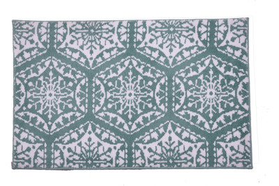 Riva Carpets Polyester Bath Mat Self Design(Green