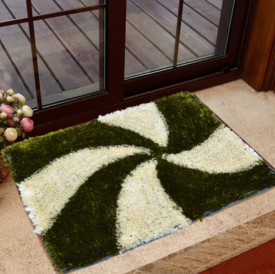 Presto Polyester Door Mat(Green