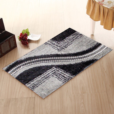 Presto Polyester Door Mat(Black