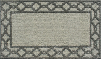 Riva Carpets Polyester Bath Mat Bordered(Grey