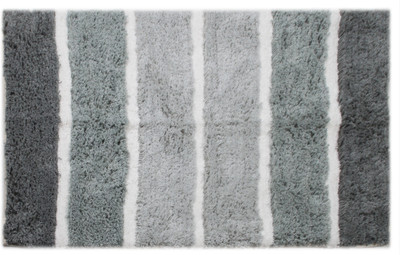 Saral Home Cotton Bathroom Mat(Grey, Large)