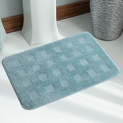Saral Home Microfiber Bathroom Mat(Blue