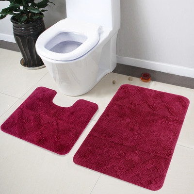 Lushomes Cotton Bath Mat Cotton (Purple