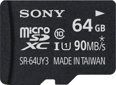 Sony 64 GB MicroSDHC Class 10 90 MB/s Memory Card(With Adapter)