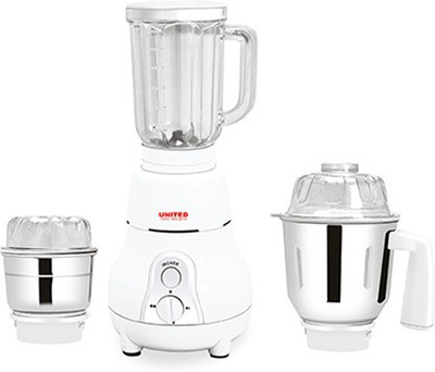 United 006-Crusher 750 W Mixer Grinder(White, 3 Jars)
