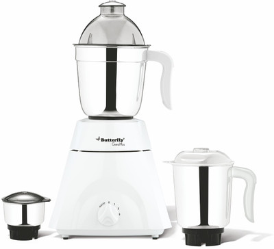 Butterfly grand plus 750 W Mixer Grinder(White, 3 Jars)
