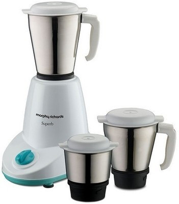 Morphy Richards Superb 500 W Mixer Grinder(White, 3 Jars)