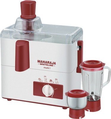 Maharaja Whiteline Mark-1 450 W Juicer Mixer Grinder(White, Red, 2 Jars), Red;white
Maharaja Whiteline Mark-1 450 W Juicer Mixer Grinder(White, Red, 2 Jars), Red;white