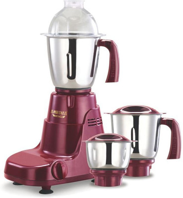 AMIRTHAA WINGS 600W (3 Jars) 600 W Mixer Grinder(Wine Red, 3 Jars)