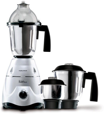 Morphy Richards Icon DLX 600 W Mixer Grinder(Silver, 3 Jars)