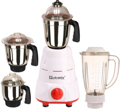 Rotomix ABS Body MG16-WFJ20 600 W Juicer Mixer Grinder(Multicolor, 4 Jars)