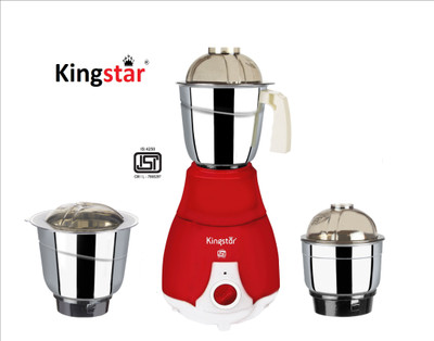 Kingstar Aristo 550 W Mixer Grinder(Red, 3 Jars)