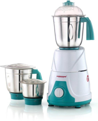 sowbaghya Orchid 550Watts Mixer Grinder 550 W Mixer Grinder(white and green, 3 Jars)
sowbaghya Orchid 550Watts Mixer Grinder 550 W Mixer Grinder(white and green, 3 Jars)