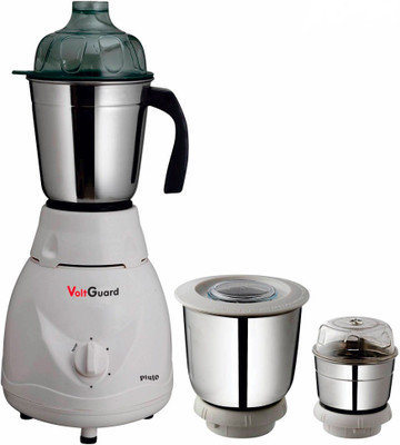 ACTIVA PLUTO PLUS 550 W Mixer Grinder(White, 3 Jars)