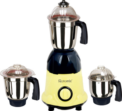 Sunmeet Clssic 600 W Mixer Grinder(Yellow, Black, 3 Jars), Black;yellow