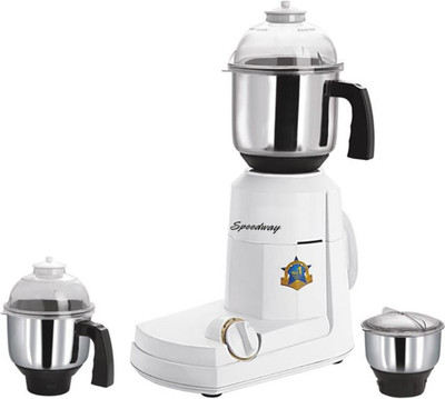 speedway SW-MG16 77 750 W Mixer Grinder(White, 3 Jars)