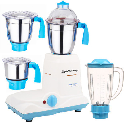 speedway ABS Body MG16-WFJ110 1000 W Juicer Mixer Grinder(Multicolor, 4 Jars)