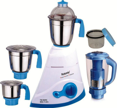 Rotomix Rotomix Preet Advantage 750 W Mixer Grinder(White, Blue, 4 Jars), Blue;white
Rotomix Rotomix Preet Advantage 750 W Mixer Grinder(White, Blue, 4 Jars), Blue;white